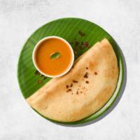 Cottage Cheese Crepe · Crisp rice batter crepe filled with Indian cottage cheese and  served with a lentil soup, a ...
