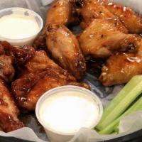 Traditional Chicken Wings · All Wings Served with Ranch or Blue Cheese & Celery.