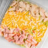 Chef Salad · All vegetables, cheese, ham and turkey.