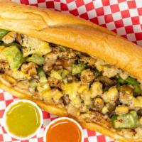 Supreme Bulldog Sub · Choice of meat, choice of cheese, grilled onion, mushrooms, green peppers and jalapeños.