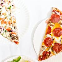 Gourmet Pizza · The works, Greek white, Veggie, Meat Lovers, Hawaiian, Chicken spinach ranch, Chicken buffal...