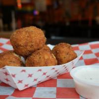 Fried Mac N' Cheese Bites · Served with Creamy Ranch Dip. 5 per order