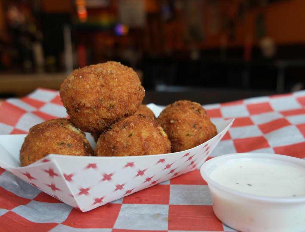 Fried Mac N' Cheese Bites · Served with Creamy Ranch Dip. 5 per order