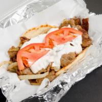 Jordan'S Signature Gyro And Fries · Onions, tomato, cucumber sauce. with the tastiest bread in town!  Our Gyros are one of our m...