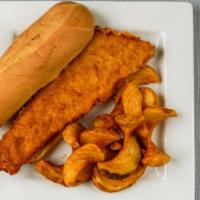 Fish Sandwich · 9oz. beer battered Alaskan pollock, fried and served on a hoagie roll.