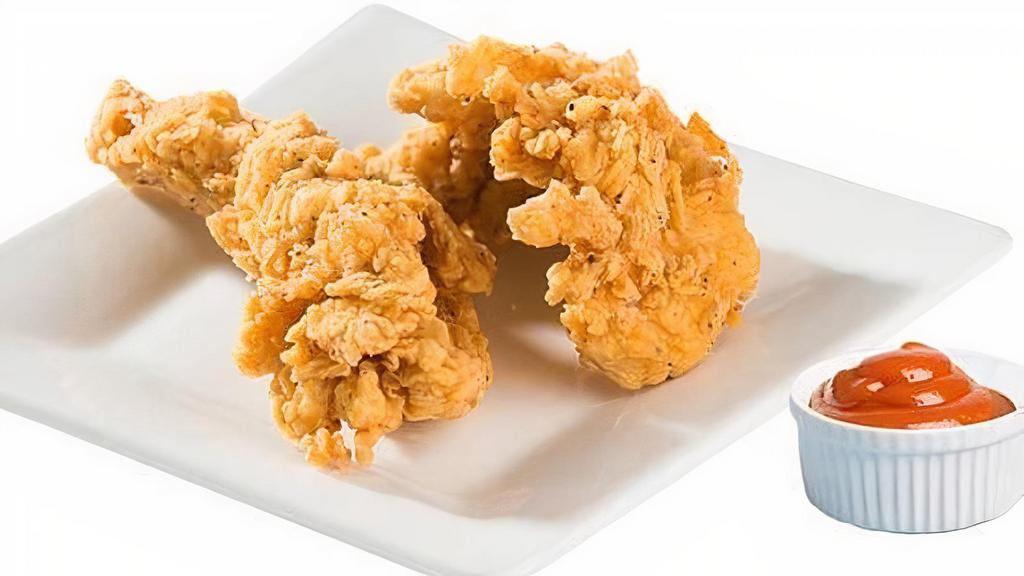 2 Chicken Tenders · Combo includes 1 small side, biscuit, and dipping cup.