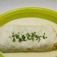 Burrito Gordo · Choose grilled chicken or steak stuffed into a giant tortilla with nice, beans, lettuce, gua...