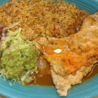 Pollo Loco · Grilled Chicken breast topped with ranchero sauce. Served with rice, lettuce, Pico de gallo ...