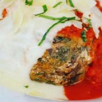 Veggie Lasagna (Gluten Friendly) · Roasted sweet potatoes, zucchini, spinach, mushroom, onion, traditional red sauce, Italian h...
