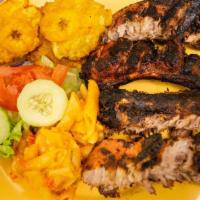 Bbq Rib · serve with fries plantain, or Yuca, rice side is available for order.