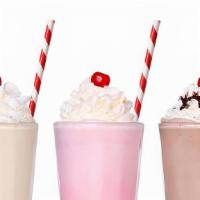 Strawberry Shakes · Our delicious Strawberry Milk Shake 
Choose Small, Medium or Large