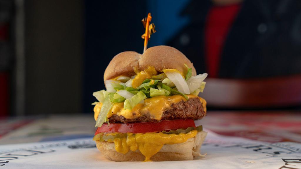 Old Fashioned Deluxe Slider · American cheese, mustard, pickles, tomato, lettuce, onion