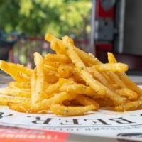 Slayer Fry · French fries, garlic herb sauce, parmesan