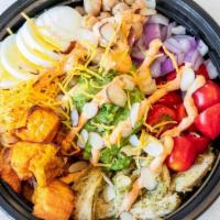 Protein Bowl · Brown rice, honey mustard chicken, sweet potatoes, cherry tomatoes, chickpeas, red onions, c...