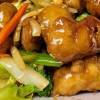 Hot Braised Pork · Hot and spicy breaded pork with brocolli, bamboo, celery and carrots . Please state level of...