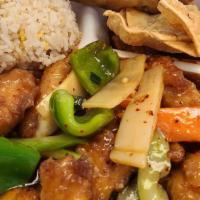 General Tso  Chicken Special  · please state how spicy u like from mild 1 star to hottest 5 stars
