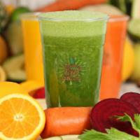 Jugo Verde · Pineapple, grapefruit, celery, parsley, cactus, and orange juice.