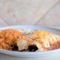 Enchiladas · Two tortillas filled with your choice of meat and covered with your choice of green or red s...