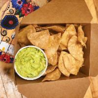 Homemade Guacamole & Chips · Fresh guacamole, made in-house several times per day, and our. housemade tortilla chips.
