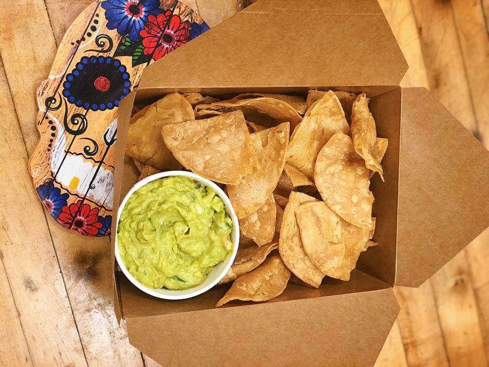 Homemade Guacamole & Chips · Fresh guacamole, made in-house several times per day, and our. housemade tortilla chips.