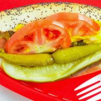 Hot Dog With Fry · Comes with fries. Hot dog comes Chicago style: mustard, relish, onion, tomato, pickle, sport...