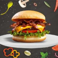 Bacon Cheese Burger · This burger is topped with cheese and crispy bacon that adds a crunch to this already delici...
