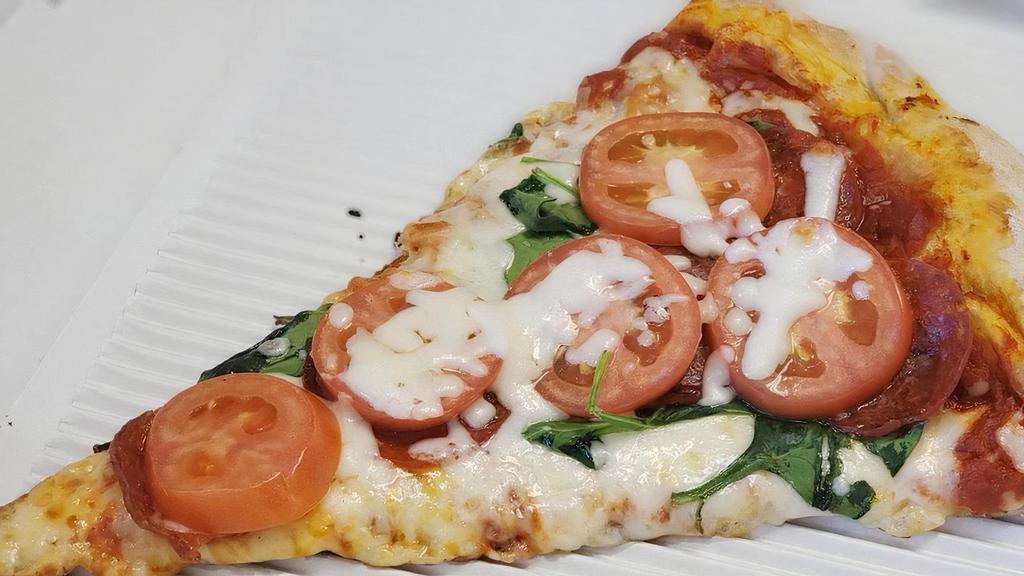 Da Big Slice · Da authentic New York thin crust slice. Fold it in half and eat it like a true blue New Yawker.  Build your custom slice with your choice of toppings.
