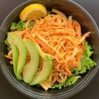 Spicy Kani Salad  · Spicy crab, avocado, cucumber, carrot , lettuce, spicy mayo, lemon