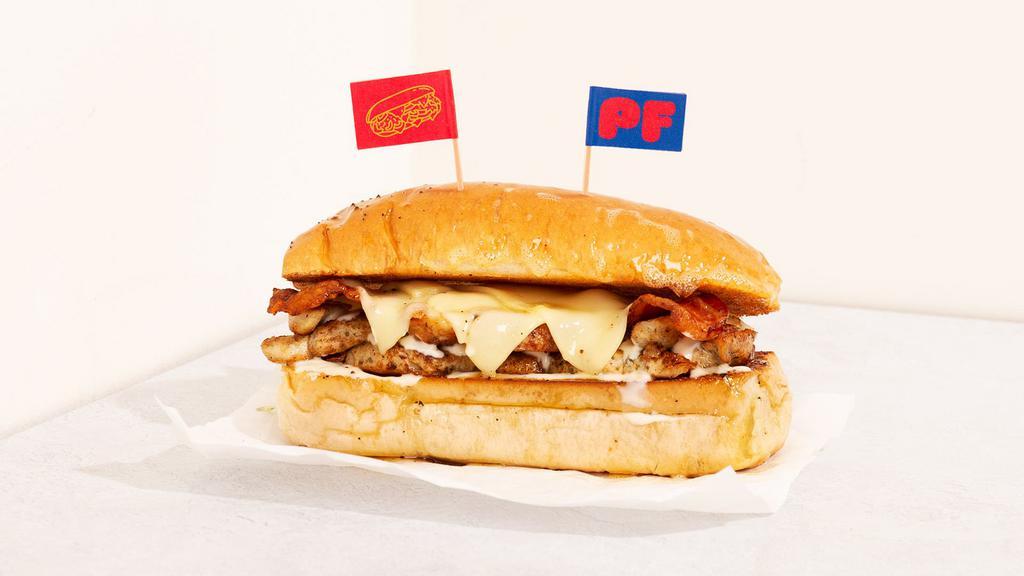 Chicken Bacon Ranch Cheesesteak · Chicken sandwich with bacon, ranch, and your choice of cheese.