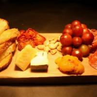 Wine Country Board · Artisan cheese and  meat, seasonal fruit, and chutney.