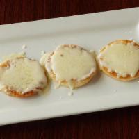 Arepas Con Queso (3) · Corn Cakes w/ Cheese