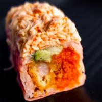 Angry Dragon Roll · shrimp tempura, spicy tuna, avocado ,soy wrap topped w. Spicy crab meat

Consumer Advisory: ...