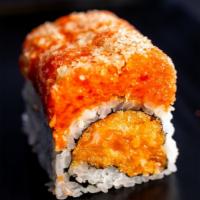 Spicy Girl Roll · half spicy salmon & half spicy yellowtail inside, w.spicy tuna, caviar on top

Consumer Advi...