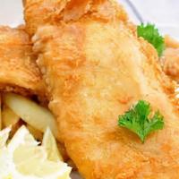 Fish & Chips · 3 pc cod fried with fries