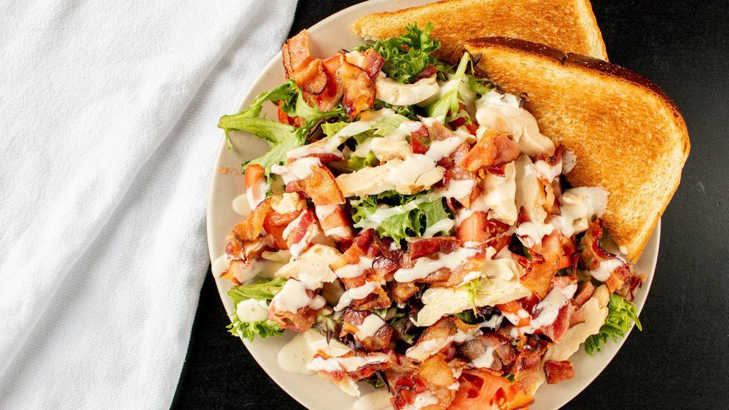 Chicken Blt Salad · Spring mix with chicken, bacon, and tomatoes. Served with ranch dressing.