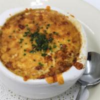 French Onion Soup · Brioche crouton, Gruyere Cheese