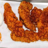 Chicken Tenders Box (12) · Variety of  lemon pepper Rub,  BBQ Rub & spicy wings served with ranch, buffalo & BBQ sauce