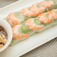 Goi Cuon - Spring Rolls (2 Rolls) · Fresh spring rolls filled with vermicelli noodles, lettuce, fresh herbs.