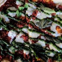 Margherita Pizza · rustic & chunky Pomodoro sauce, fresh mozzarella,  basil