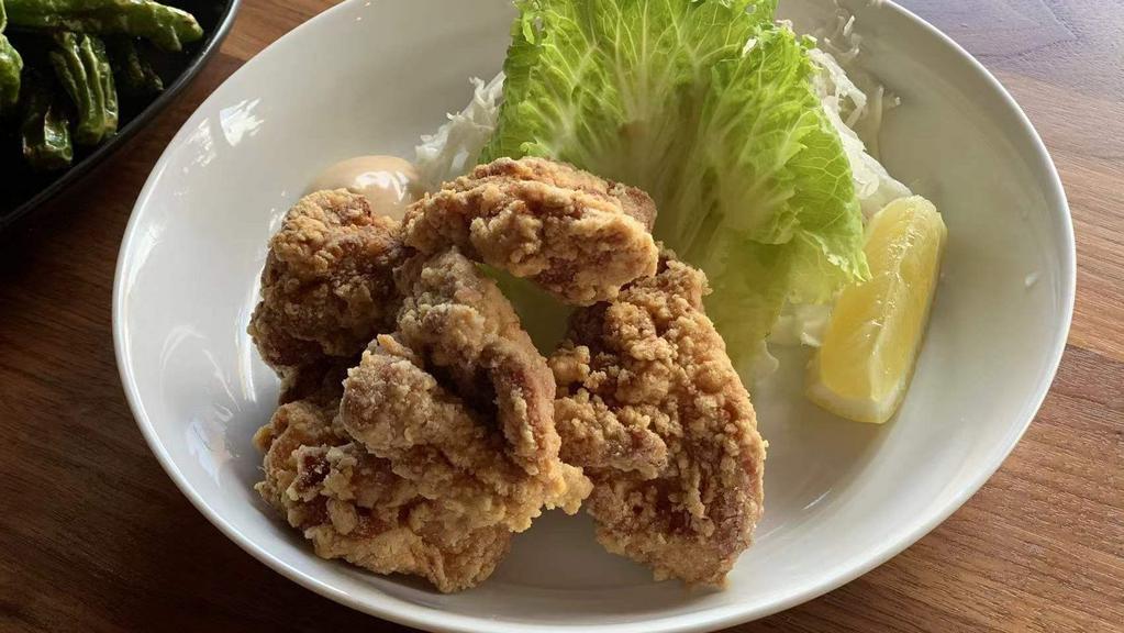 Chicken Karaage · Japanese style deep fried chicken, marinated in garlic ginger sauce