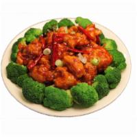 S 10. General Tso'S Chicken · Chunks of chicken lightly fried with hot bean sauce. This dish was developed by a private ch...