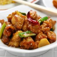 General Tso'S Chicken · Juicy chicken covered in a savory yet fiery special sauce served with white rice.