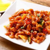 Sweet And Sour Pork · Chef Favorite. Sweet and sour sauce smothered on fresh chicken. Served with white rice.