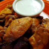 Chili Lime Wings · With Ranch Dressing.