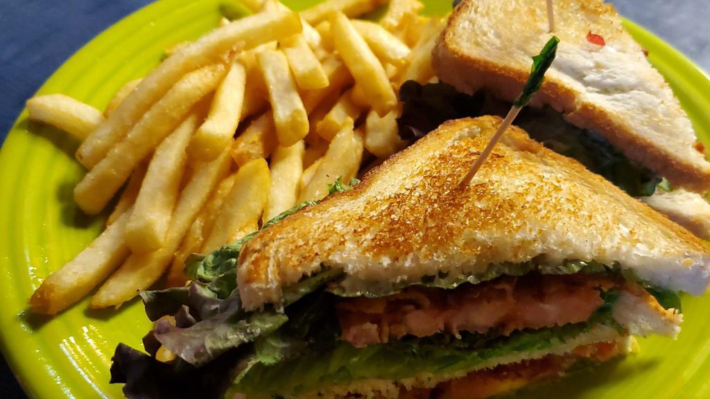 Double Decker Blt · Served with French fries.
