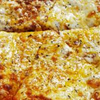 3 Cheese Pizza · Mozzarella, Cheddar, Parmesan, marinara sauce.
