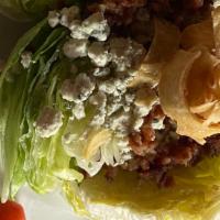 Wedge Salad  · Boston Bibb Lettuce, Heirloom Tomatoes, Crumbled Blue Cheese, Applewood Bacon, House made Cr...
