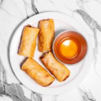 Chả Giò / Egg Rolls · Two pieces. Deep fried pork egg rolls made Vietnamese with house sauce.