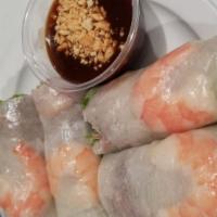 Gỏi Cuốn Chay / Veggie Spring Rolls · Two pieces.
