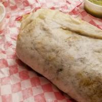 California Burritos · Comes with a choice of meat inside beans, rice, lettuce, tomatoes, onions, avocado, and chee...